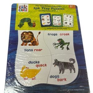 Eric Carle 3 Pack Tray Puzzles - The Very Hungry Caterpillar
